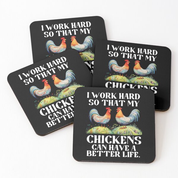 Item preview, I work hard - chicken lover designed and sold by EvergreenWhimsy.