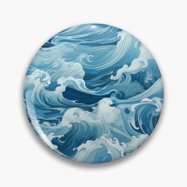 Artikelvorschau, Ocean Waves Claymation Inspired Art #1 entworfen und verkauft von CareToCanvas.