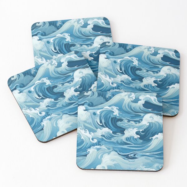 Item preview, Ocean Waves Claymation Inspired Art #1  designed and sold by CareToCanvas.