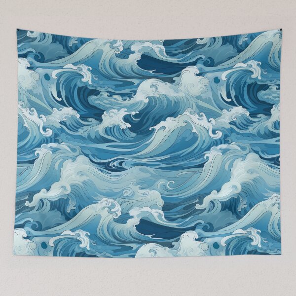 Item preview, Ocean Waves Claymation Inspired Art #1  designed and sold by CareToCanvas.