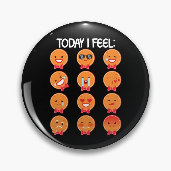 Item preview, Gingerbread Man Emoticons Today I Feel Funny Christmas Gear designed and sold by DynamicDesign.