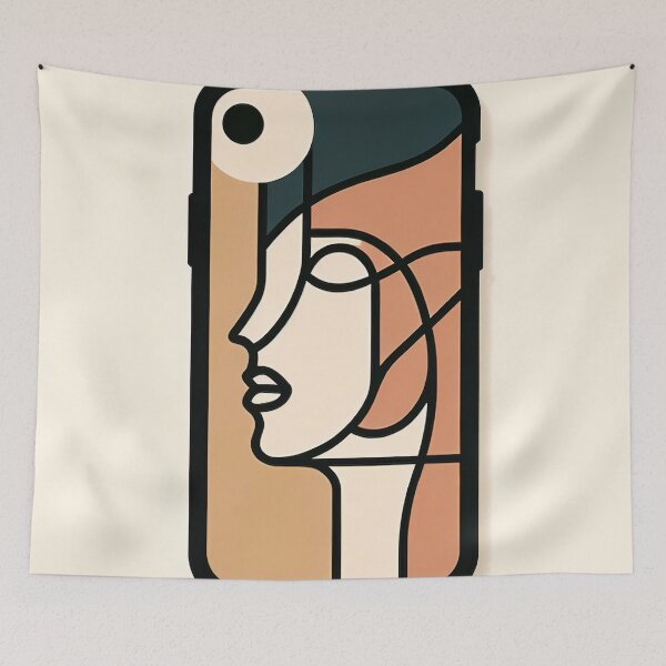 Item preview, Abstract Elegance: Minimalist Portrait Art designed and sold by FIYARO.