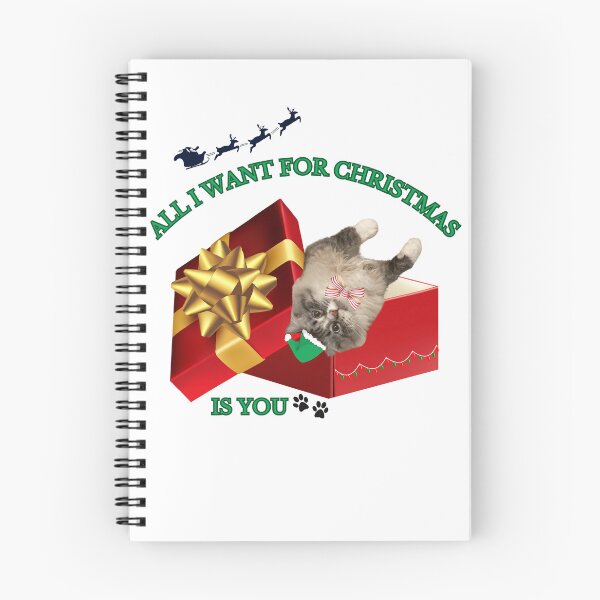Aperçu de l'œuvre Tout ce que je veux pour Noël c'est un chat créée et vendue par Bevybites.