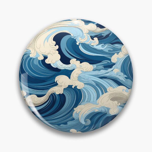 Artikelvorschau, Ocean Waves Claymation Inspired Art #2 entworfen und verkauft von CareToCanvas.