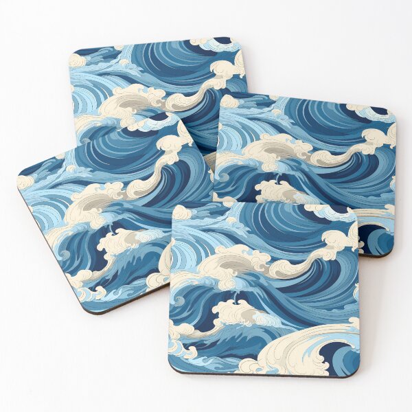 Artikelvorschau, Ocean Waves Claymation Inspired Art #2 entworfen und verkauft von CareToCanvas.