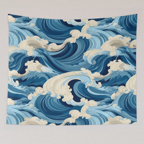 Item preview, Ocean Waves Claymation Inspired Art #2 designed and sold by CareToCanvas.
