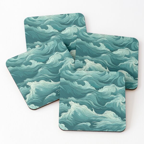 Item preview, Ocean Waves Claymation Inspired Art #3 designed and sold by CareToCanvas.