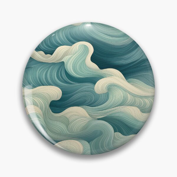 Artikelvorschau, Ocean Waves Claymation Inspired Art #4 entworfen und verkauft von CareToCanvas.