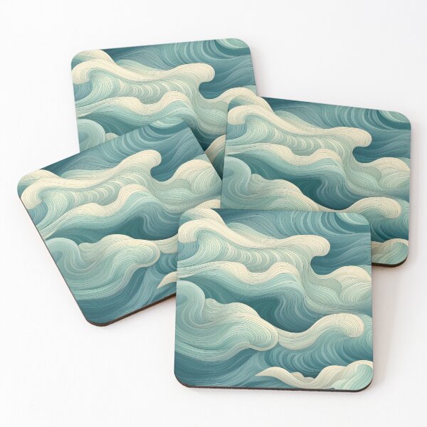 Artikelvorschau, Ocean Waves Claymation Inspired Art #4 entworfen und verkauft von CareToCanvas.
