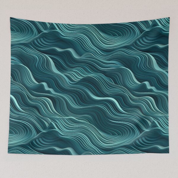 Item preview, Ocean Waves Claymation Inspired Art #5 designed and sold by CareToCanvas.