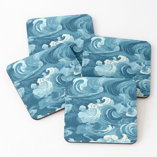 Artikelvorschau, Ocean Waves Claymation Inspired Art #6 entworfen und verkauft von CareToCanvas.