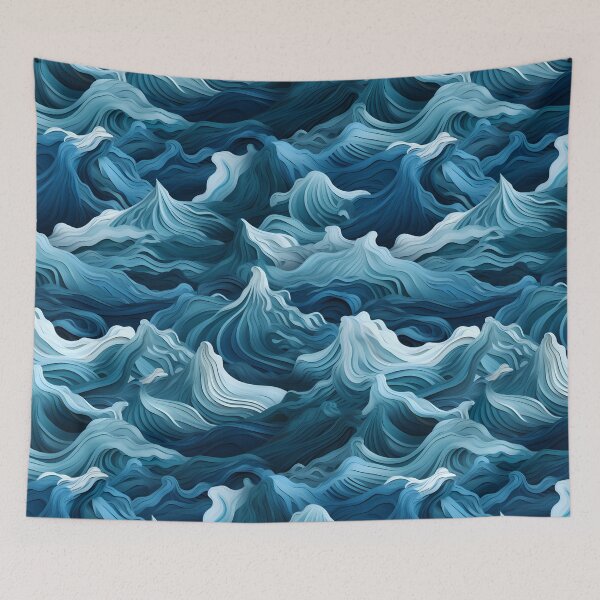 Item preview, Ocean Waves Claymation Inspired Art #7 designed and sold by CareToCanvas.