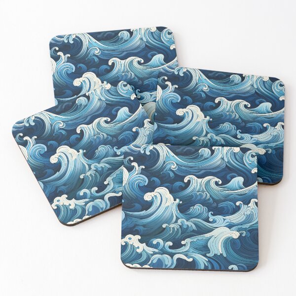 Artikelvorschau, Ocean Waves Claymation Inspired Art #8 entworfen und verkauft von CareToCanvas.