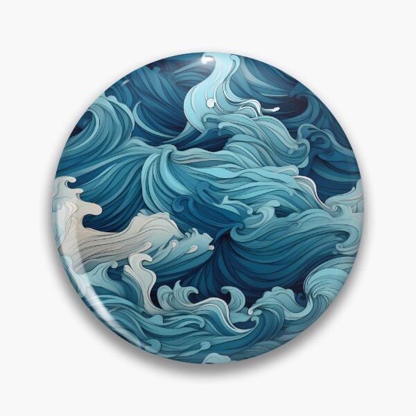 Artikelvorschau, Ocean Waves Claymation Inspired Art #9 entworfen und verkauft von CareToCanvas.