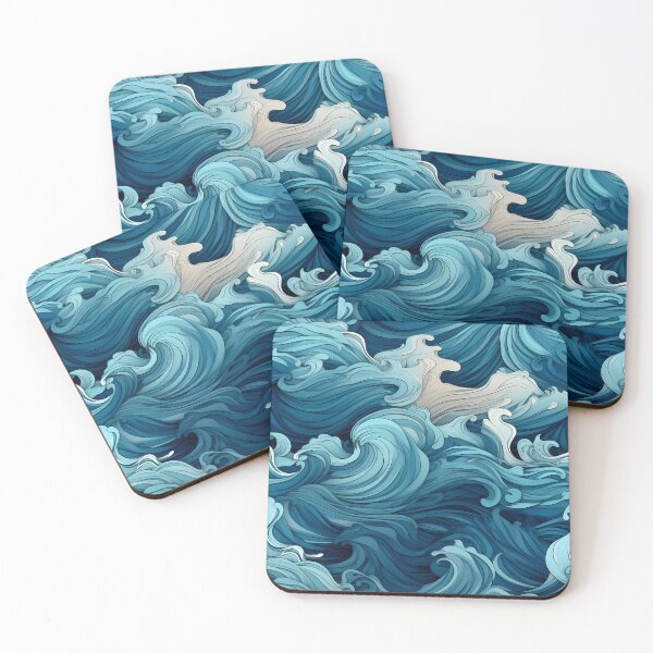 Artikelvorschau, Ocean Waves Claymation Inspired Art #9 entworfen und verkauft von CareToCanvas.