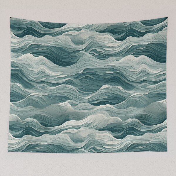 Item preview, Ocean Waves Claymation Inspired Art #10 designed and sold by CareToCanvas.