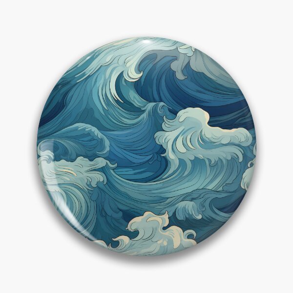 Artikelvorschau, Ocean Waves Claymation Inspired Art #11 entworfen und verkauft von CareToCanvas.