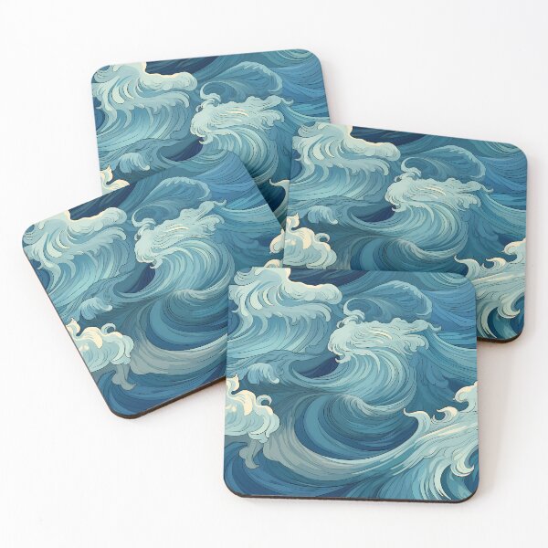 Item preview, Ocean Waves Claymation Inspired Art #11 designed and sold by CareToCanvas.
