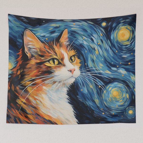 Artikelvorschau, Kattunkatze Sternennacht entworfen und verkauft von Myra365Art.