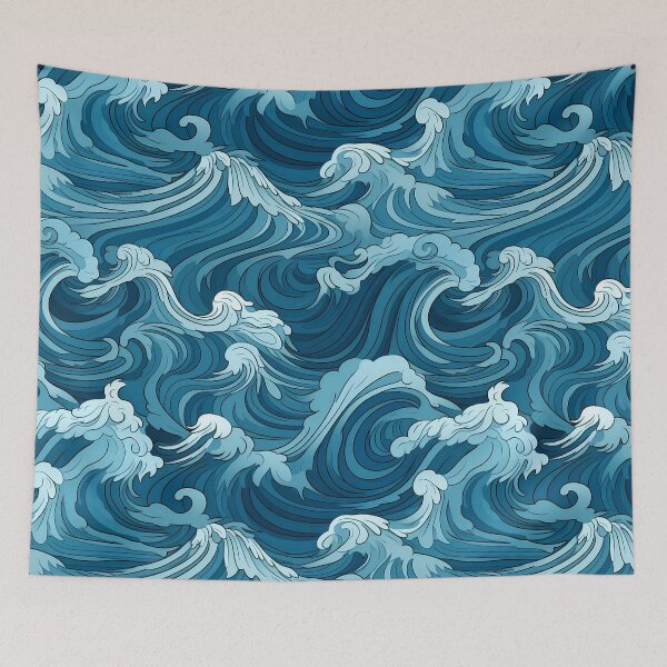 Item preview, Ocean Waves Claymation Inspired Art #12 designed and sold by CareToCanvas.