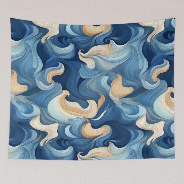 Item preview, Ocean Waves Claymation Inspired Art #13 designed and sold by CareToCanvas.