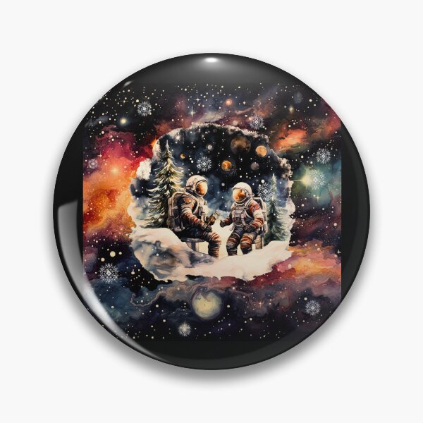Item preview, Galactic Snowfall: Astronauts Through the Wormhole in the Cosmos Storm designed and sold by s-n-s-designs.