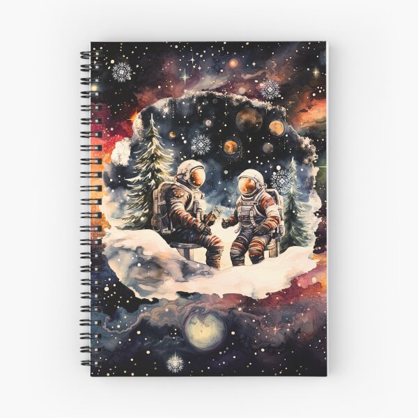 Item preview, Galactic Snowfall: Astronauts Through the Wormhole in the Cosmos Storm designed and sold by s-n-s-designs.