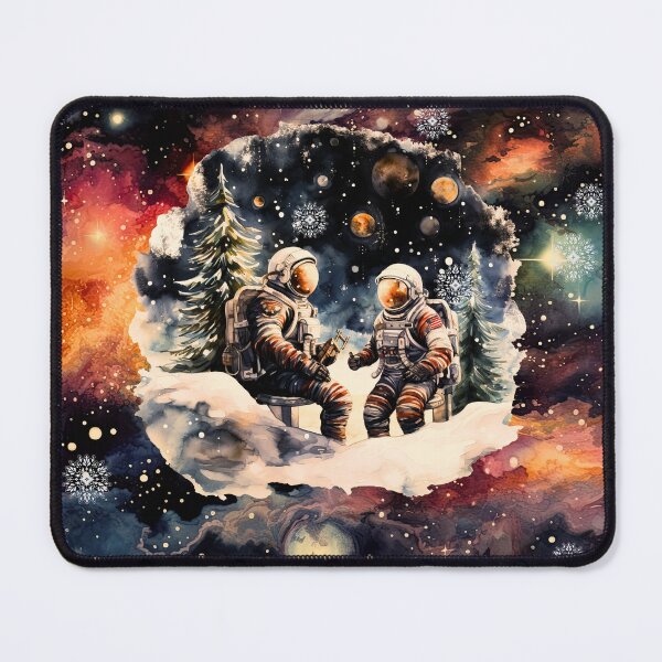 Item preview, Galactic Snowfall: Astronauts Through the Wormhole in the Cosmos Storm designed and sold by s-n-s-designs.