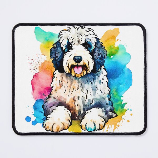 Item preview, Adorable Sheepadoodle Watercolor designed and sold by Fredster1966.