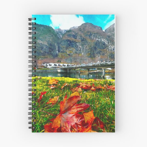 Item preview, Hojas de otoño junto al fiordo acuarela. designed and sold by ESEM.