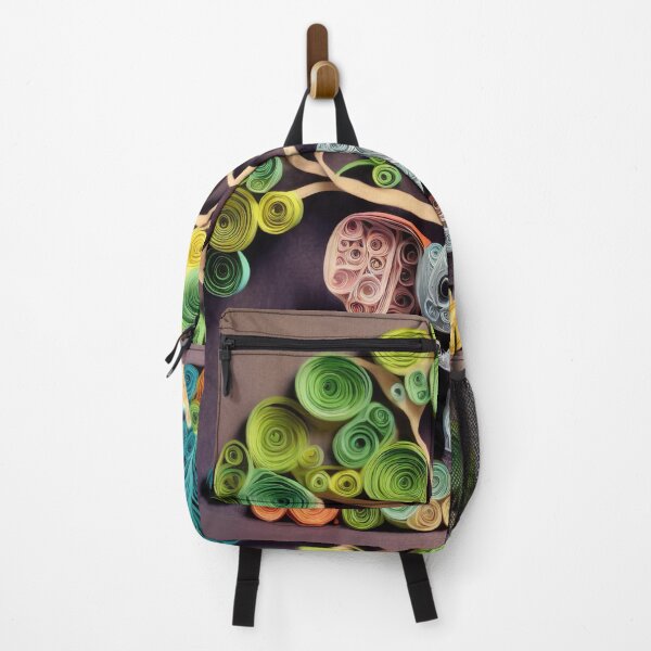 Item preview, Cute elephant under a tree made of colorful quilling paper art designed and sold by fotofeast.