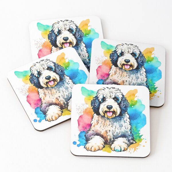 Item preview, Adorable Sheepadoodle Watercolor designed and sold by Fredster1966.