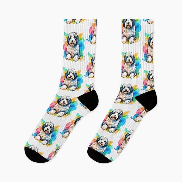 Item preview, Adorable Sheepadoodle Watercolor designed and sold by Fredster1966.