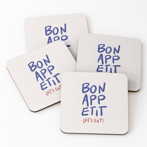 Item preview, bon appetit, let's eat, french, france, food lover, chic, kitchen, minimalist designed and sold by peachcakecanvas.