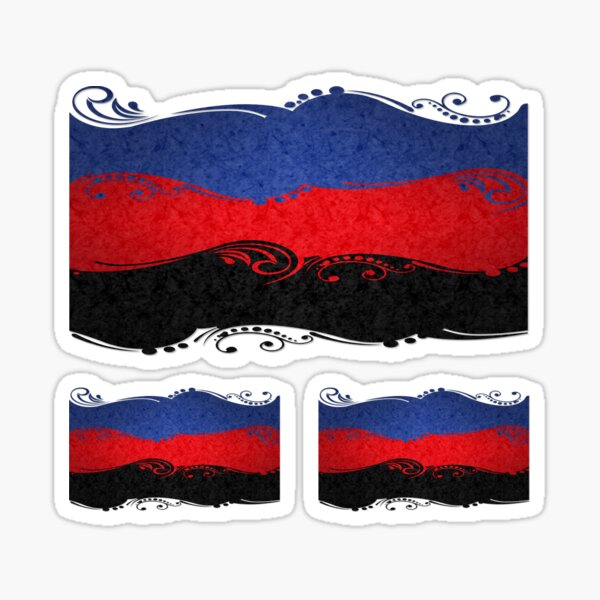 Fancy Swooped and Swirled Polyamory Pride Flag Background Sticker