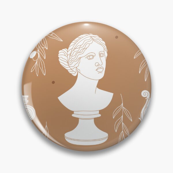 Item preview, Linear pattern with antique sculpture of Aphrodite, plants, lira and olive branch. designed and sold by CoCoArt-Ua.