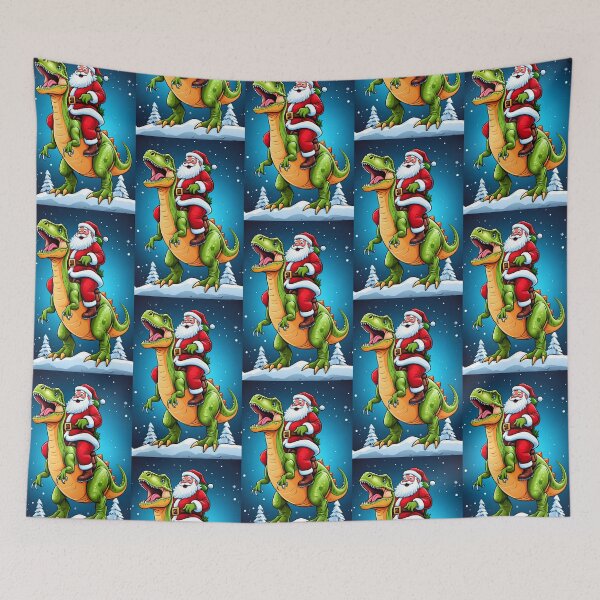 Item preview, Cute Santa Riding Dinosaur designed and sold by Itsheartshop.