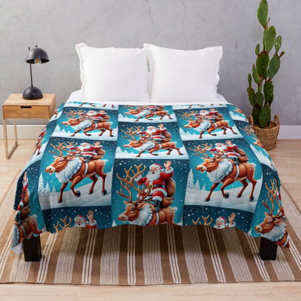 Item preview, Cute Santa Riding Reindeer designed and sold by Itsheartshop.