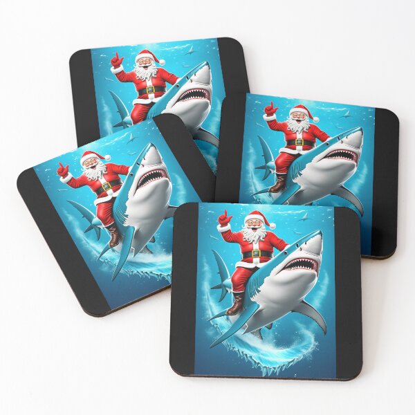 Item preview, Cute Santa Riding Shark designed and sold by Itsheartshop.
