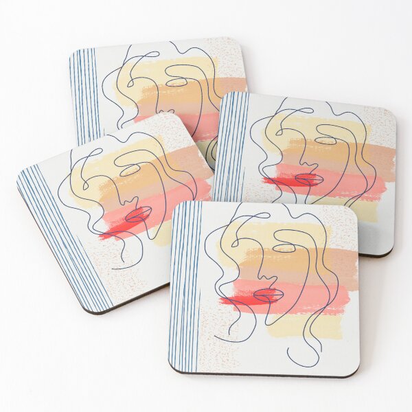 Item preview, Line art girl face designed and sold by nesgalina.