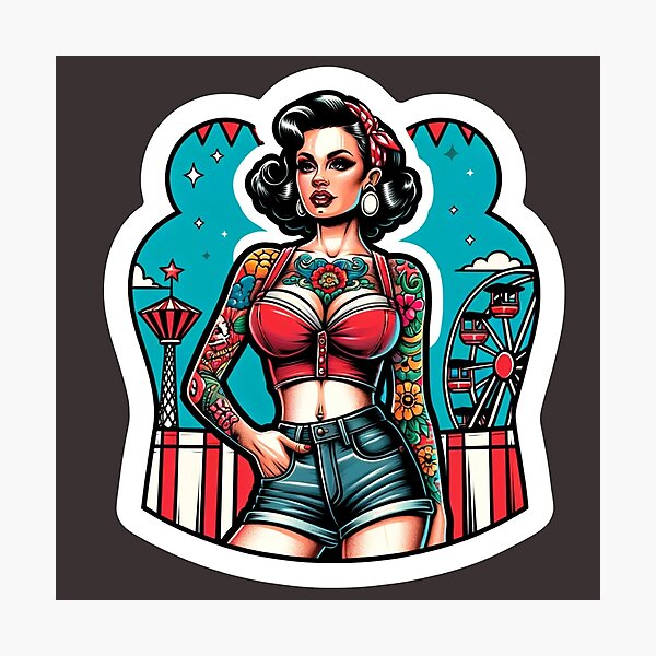 Country Girl at Fair Photographic Print