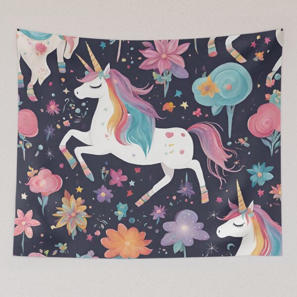 Item preview, Prancing Unicorn with Flowers designed and sold by AnimaliaStar.