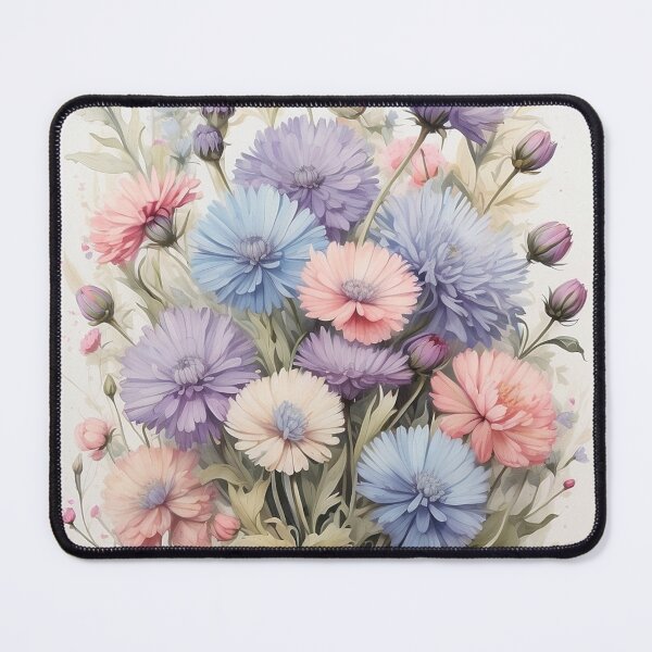 Artikelvorschau, 003 Bachelor Button Flower Bouquet entworfen und verkauft von Alexis Art Collection.