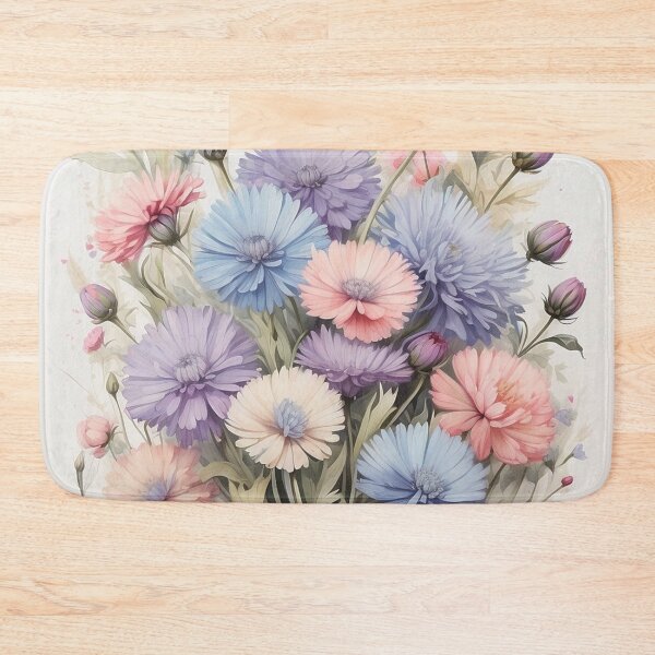 Artikelvorschau, 003 Bachelor Button Flower Bouquet entworfen und verkauft von Alexis Art Collection.