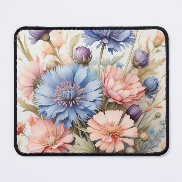 Artikelvorschau, 004 Bachelor Button Flower Bouquet entworfen und verkauft von Alexis Art Collection.