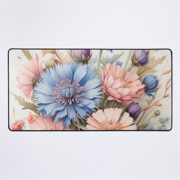Artikelvorschau, 004 Bachelor Button Flower Bouquet entworfen und verkauft von Alexis Art Collection.