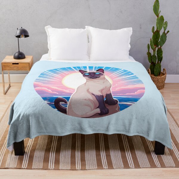 Item preview, Subtle Trans Pride Siamese Cat in Sunbeams designed and sold by ArtliciousHUMAN.