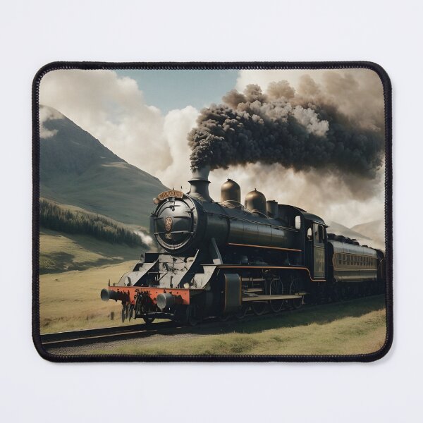 Item preview, Steam locomotive train with rustic mountain view. designed and sold by Jayjaynaenae.