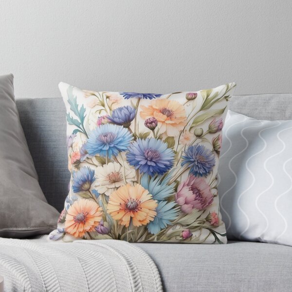 Artikelvorschau, 005 Bachelor Button Flower Bouquet entworfen und verkauft von Alexis Art Collection.