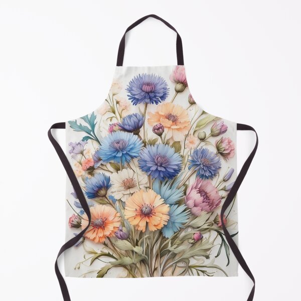 Item preview, 005 Bachelor Button Flower Bouquet designed and sold by Alexis Art Collection.